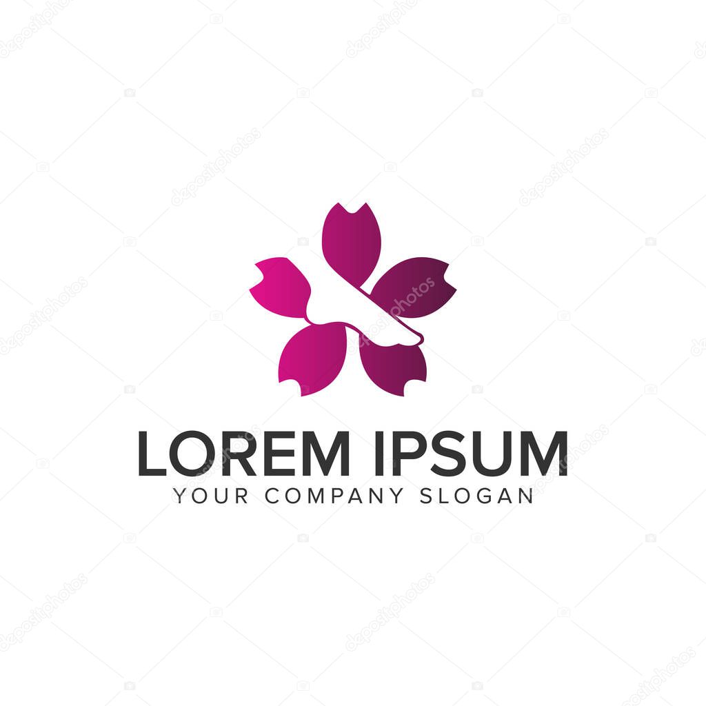 Leg flower medical pharmacy spa logo design concept template. fully editable vector