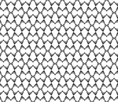 Soyut geometrik Seamless modeli. Geometrik siyah ve beyaz doku yinelenen.