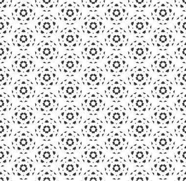 Soyut geometrik Seamless modeli. Geometrik siyah ve beyaz doku yinelenen.