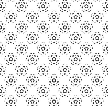 Soyut geometrik Seamless modeli. Geometrik siyah ve beyaz doku yinelenen.