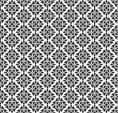 Soyut geometrik Seamless modeli. Geometrik siyah ve beyaz doku yinelenen.