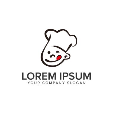 nefis Şef lezat logo tasarım kavramı şablonu.