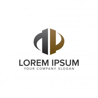 soyut Emlak Logo Tasarım kavramı şablonu.