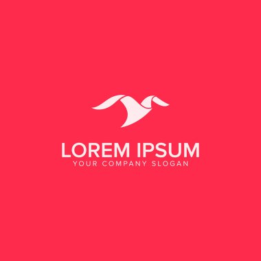 minimalist modern kuş logo tasarım kavramı şablonu