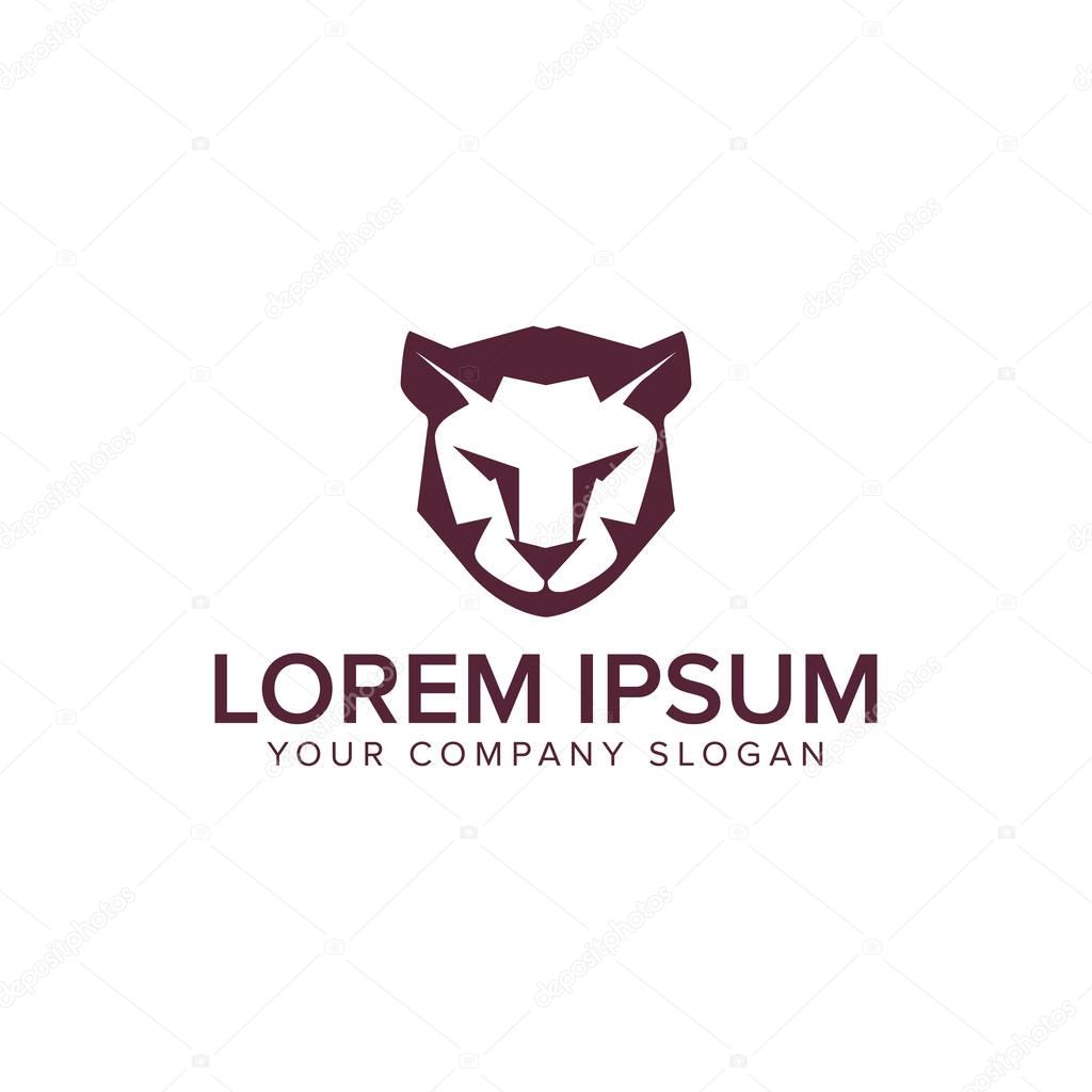 Lion tiger logo design concept template. fully editable vector