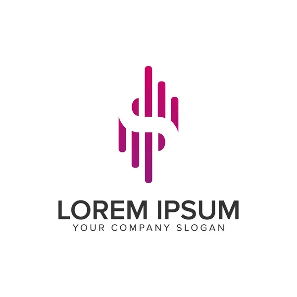 Brief s modernes Logo, Signal-Logo-Design-Konzept Vorlage. — Stockvektor