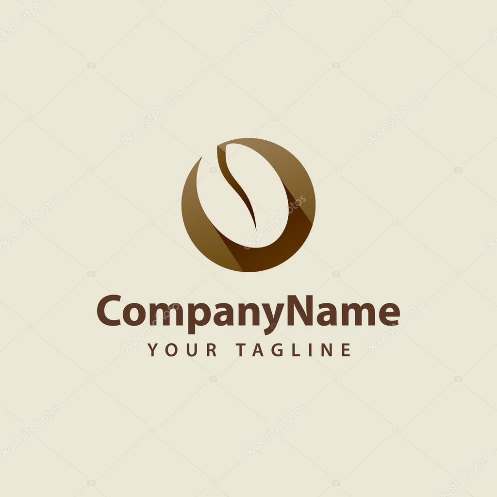 Coffee Bean Logo design template