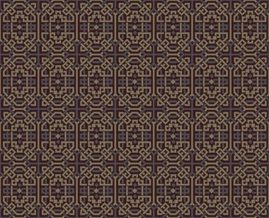 Seamless modeli dekoratif simetri, süsleme desen vektör çizim