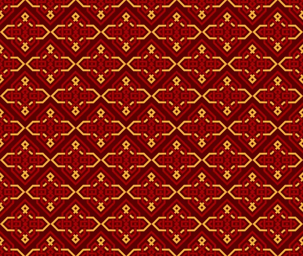 Naadloze patroon decoratieve symmetrieën, ornament patroon vectorillustratie — Stockvector
