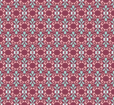 sorunsuz çiçek süsleme desen vektör çizim