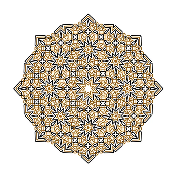 Mandala Ornament Hintergrund. runde Vintage dekorative Elemente. — Stockvektor