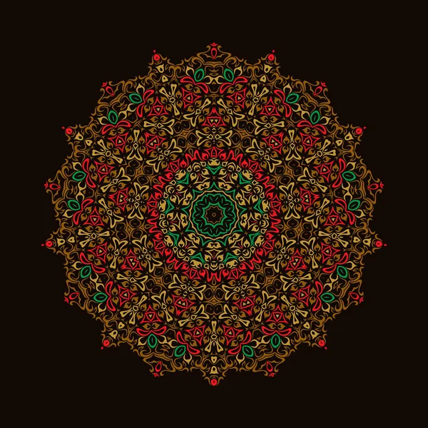 Mandala Ornamento fondo. Elementos decorativos Vintage redondos . — Vector de stock