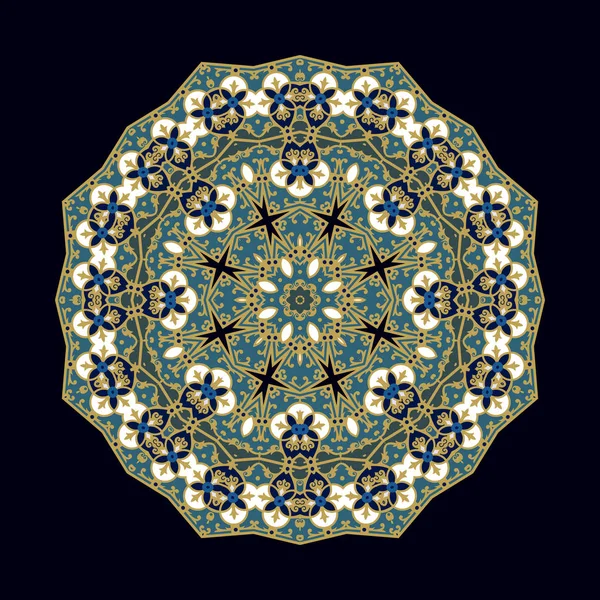 Mandala Décoration arrière-plan. Éléments décoratifs Vintage rond . — Image vectorielle