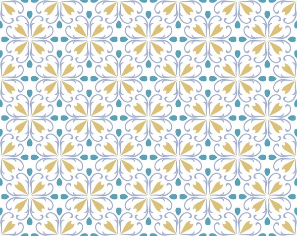 Геометрический цветочный бесшовный фон — стоковый вектор