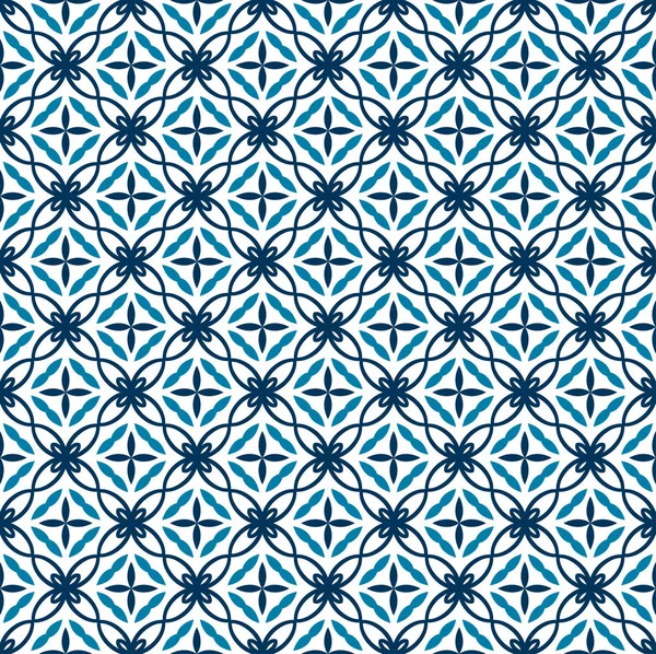 Geometrische Blume Blumen nahtlose Muster Hintergrund — Stockvektor