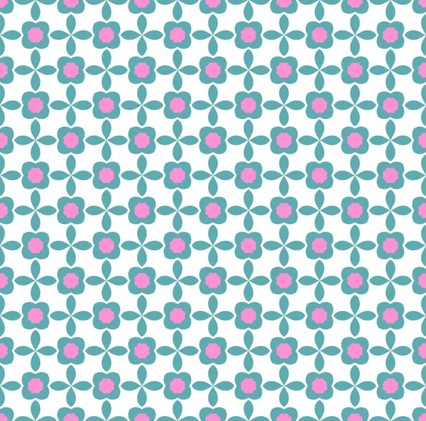 Geometrische Blume Blumen nahtlose Muster Hintergrund — Stockvektor