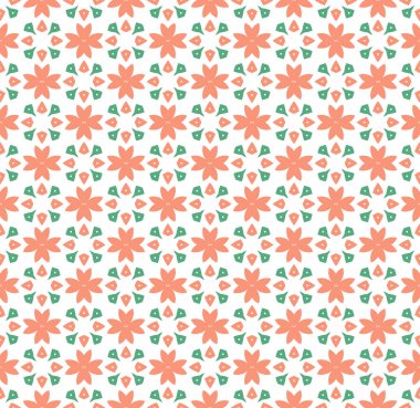 Çiçek fayans sorunsuz vektör Pattern.flower geometrik doku desen arka plan.