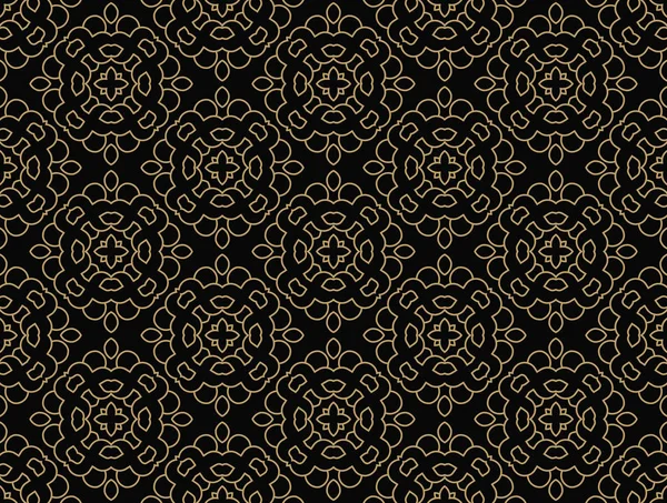 幾何学的なライン飾りシームレス パターン、近代的なミニマリスト スタイル パターン背景 — ストックベクタ