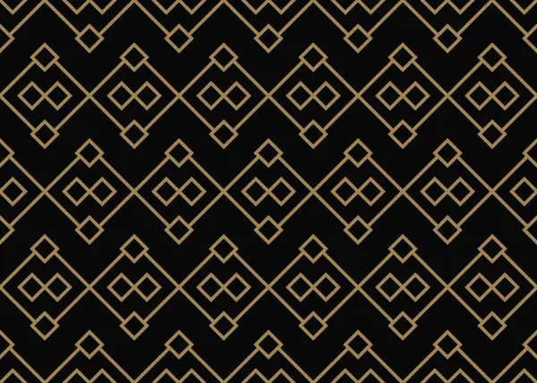 Soyut geometrik desen hatları, edikula A sorunsuz vektör arka plan ile. siyah ve altın doku