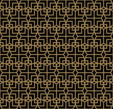 Soyut seamless modeli. Geometrik çizgi altın süs. Süs şık arka plan.