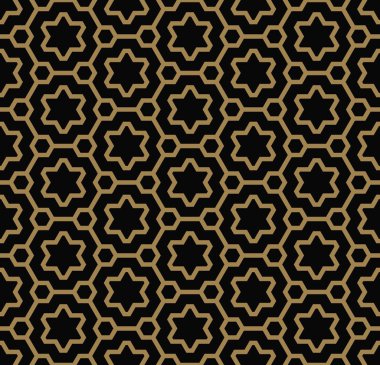Vektör seamless modeli. Modern şık doku. Geometrik altıgenler yarısı taşlarla yinelenen. Çağdaş grafik tasarım. Trendy hipster tek renkli yazdırma.