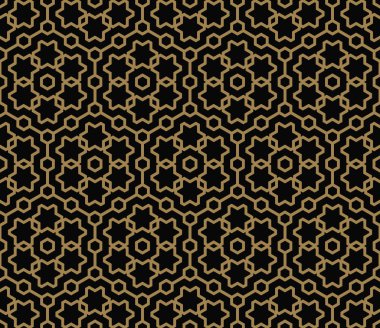 Vektör seamless modeli. Modern şık doku. Geometrik altıgenler yarısı taşlarla yinelenen. Çağdaş grafik tasarım. Trendy hipster tek renkli yazdırma.