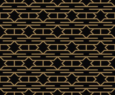 çizgili çizgi kesintisiz geometrik desen. Sorunsuz vektör arka plan. Siyah doku.