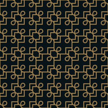 Seamless modeli. Zarif doğrusal süsleme. Geometrik şık bac