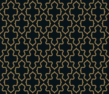 Seamless modeli. Zarif doğrusal süsleme. Geometrik şık bac