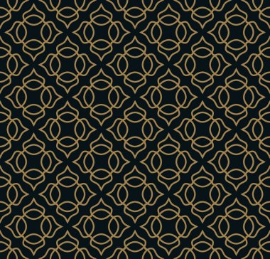 Seamless modeli. Zarif doğrusal süsleme. Geometrik şık bac