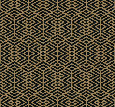 Seamless modeli. Zarif doğrusal süsleme. Geometrik şık arka plan. Yinelenen doku vektör