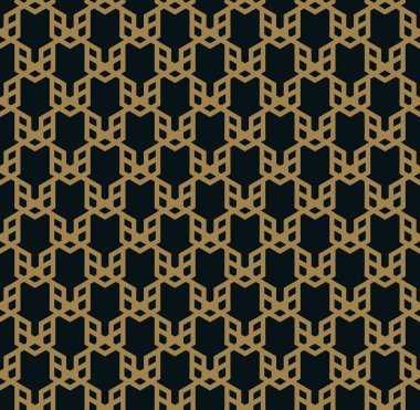 Seamless modeli. Zarif doğrusal süsleme. Geometrik şık arka plan. Yinelenen doku vektör