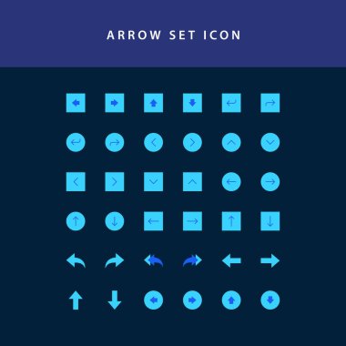 arrows icons set flat style design clipart