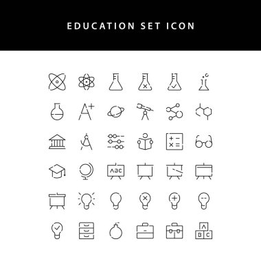 Eğitim anahat Icon set