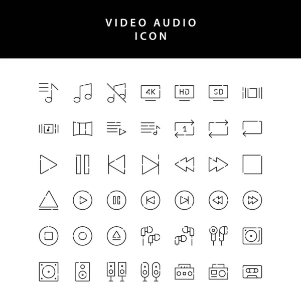 photo video outline icon set vol2