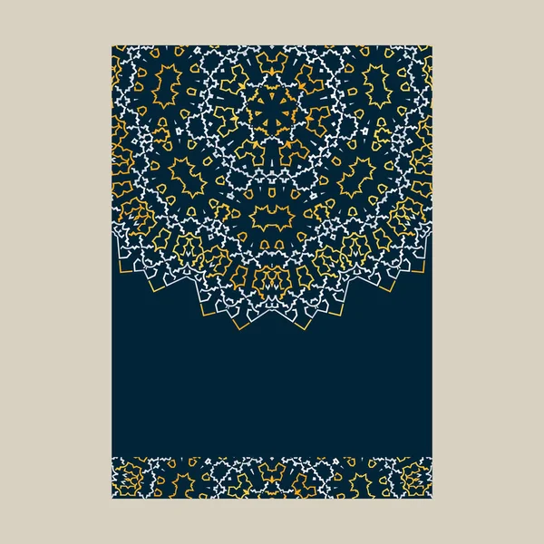 Diseño de cubierta premium de lujo con elemento mandala para volante, tarjeta de felicitación, libro o diseño de diseño de invitación — Vector de stock