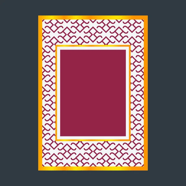 Luxus-Deckblatt-Design mit Musterhintergrund, antike Grußkarte, kunstvolles Deckblatt, ornamentale Mustervorlage für das Design — Stockvektor
