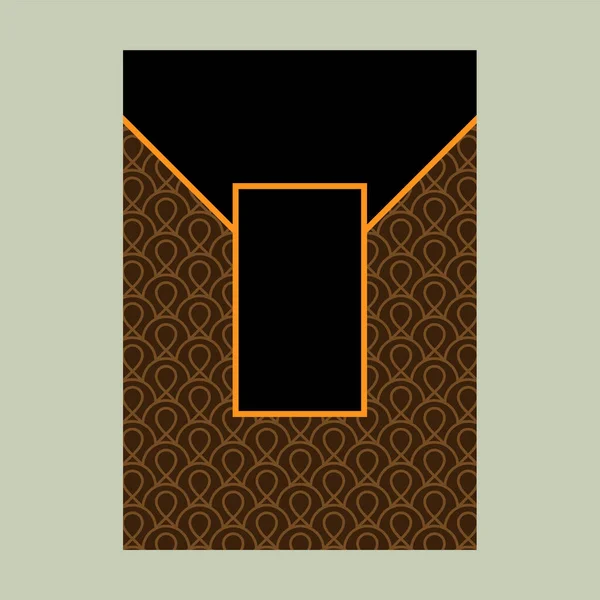 Design de página de capa de luxo com fundo padrão, cartão de saudação antigo, capa de página ornamentada, modelo de padrão ornamental para design —  Vetores de Stock