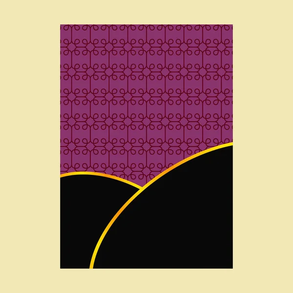 Luxus-Deckblatt-Design mit Musterhintergrund, antike Grußkarte, kunstvolles Deckblatt, ornamentale Mustervorlage für das Design — Stockvektor