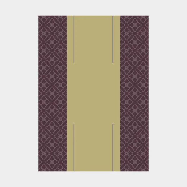 Design minimaliste de couverture de luxe avec élément de motif pour menu, carte d'invitation, vecteur de conception de livre de bannière — Image vectorielle