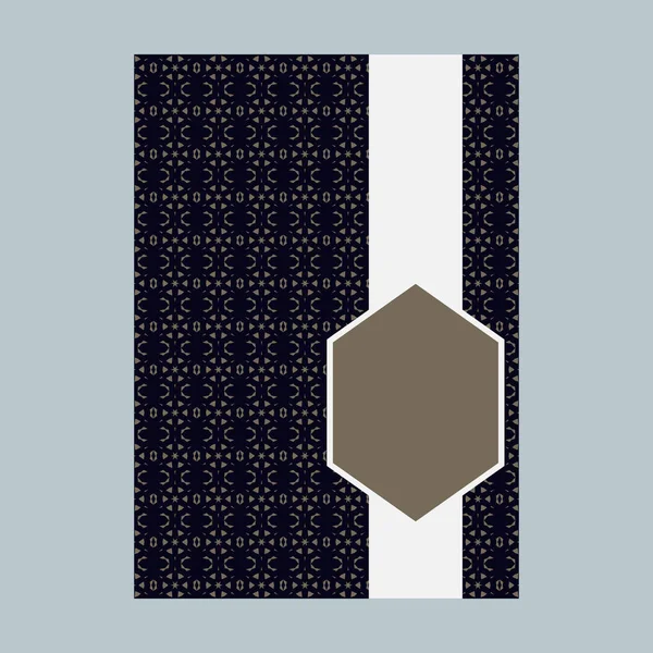 メニュー、招待カード、バナーブックデザインベクトルのパターン要素と最小限の豪華カバーデザイン — ストックベクタ