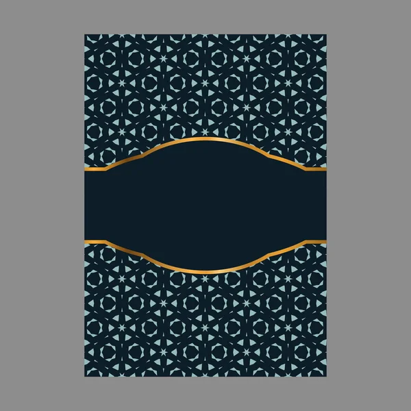 Luxe omslag pagina ontwerp met patroon achtergrond, antieke wenskaart, sierlijke pagina omslag, sier patroon sjabloon voor ontwerp — Stockvector