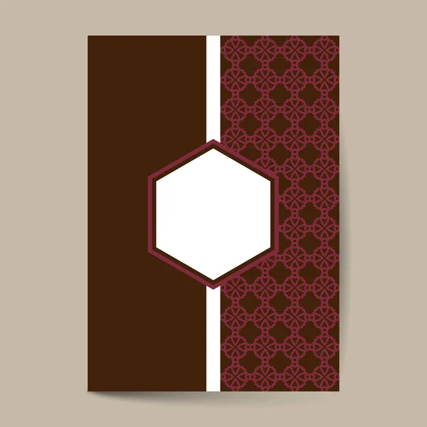 Page de couverture élégante avec motif Arrière-plan pour bannière, couverture, modèle d'invitation — Image vectorielle