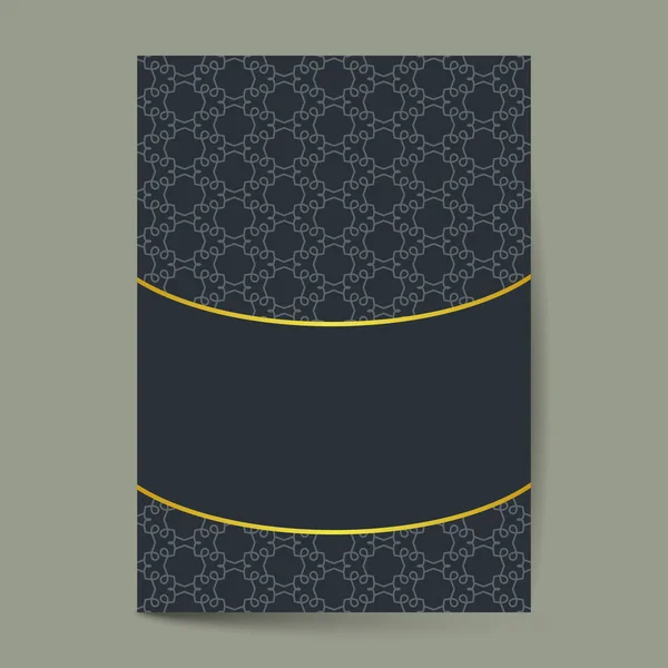 Capa de página ornamentada de luxo com modelo de padrão ornamental para design — Vetor de Stock