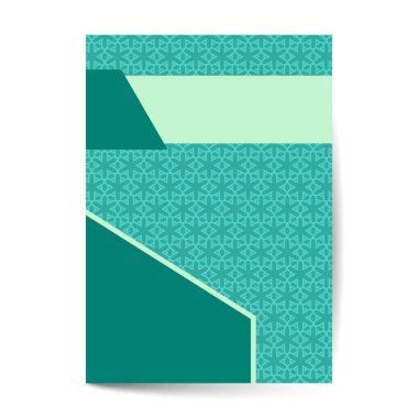 Banner, Kapak, Davet şablonu tasarımı için desenli zarif kapak sayfası