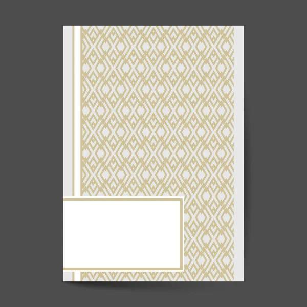 Minimal luxury Cover design with pattern element for menu, invitation card, banner σχεδιασμός — Διανυσματικό Αρχείο