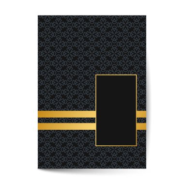 Düğün, menü, kitap şablonu tasarımı için süsleme şablonu kapağı