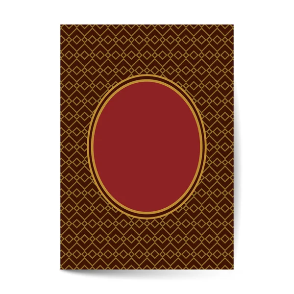 Diseño de portada Premium de lujo para menú, folleto, plantilla de invitación de tarjeta. Adorno de lujo . — Vector de stock