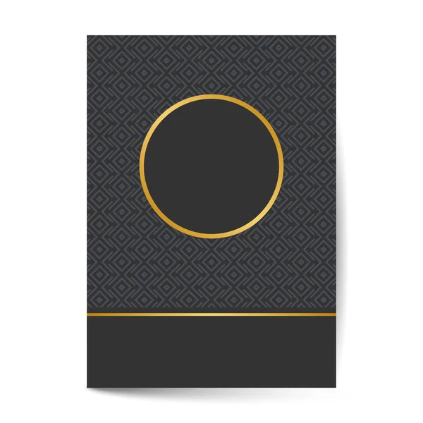 Design de menu Premium de luxo, Relatório anual financeiro para modelo de design de layout de brochura de negócios, Design de folheto ou publicidade de folheto — Vetor de Stock