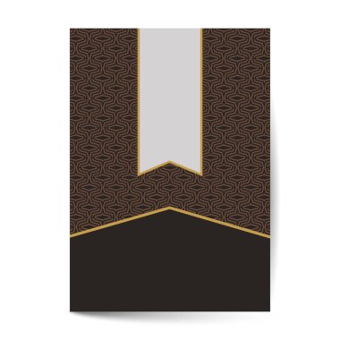 Banner, Kapak, Davet şablonu tasarımı için desenli zarif kapak sayfası